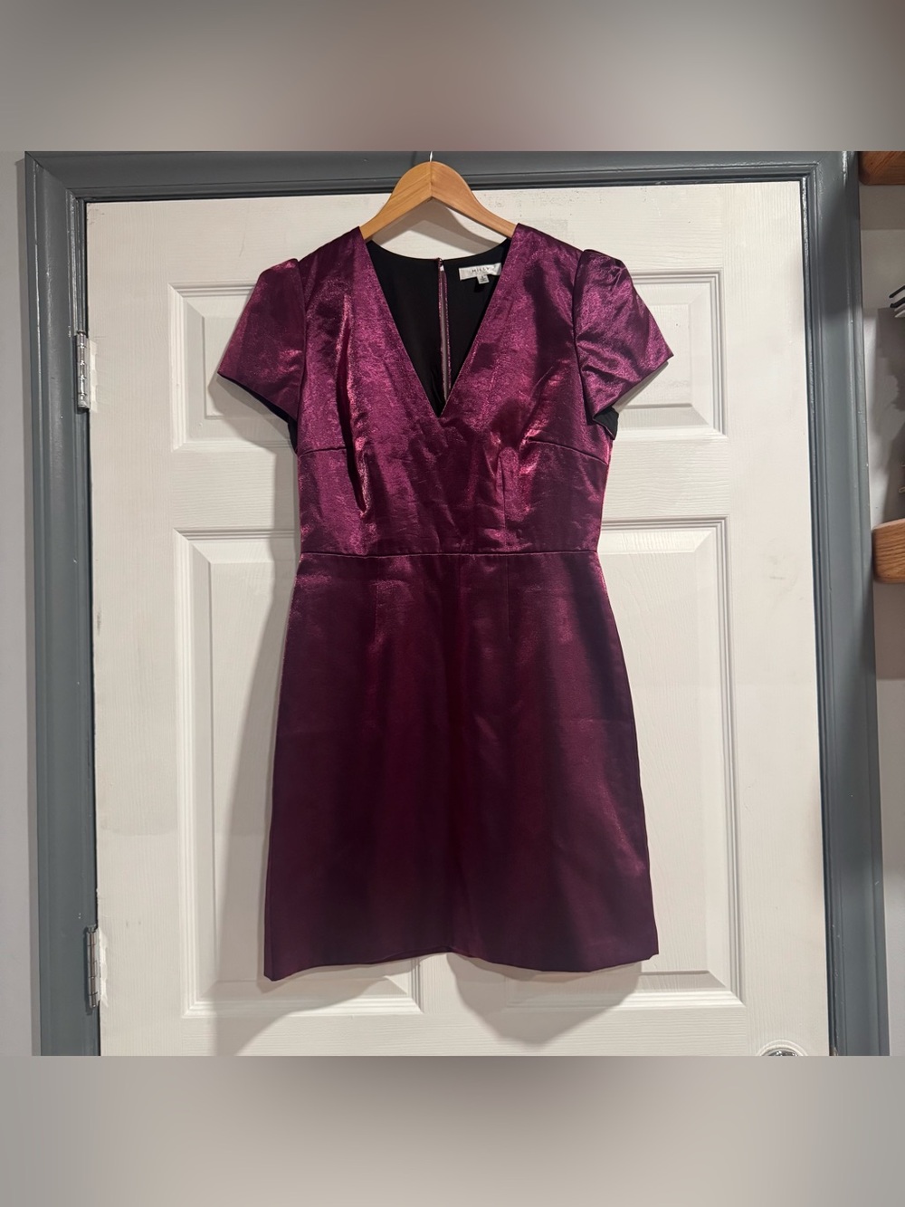 MILLY ‘Atalie’ Glazed Mini Dress in Amethyst